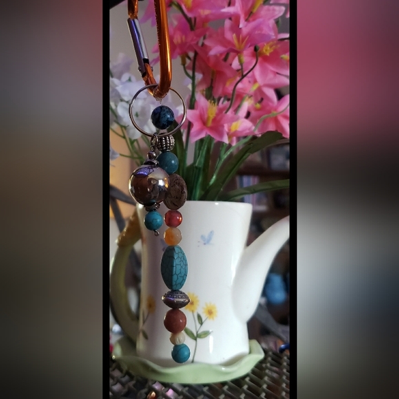 Boho Hand Crafted Beaded Keychain - Picture 7 of 8